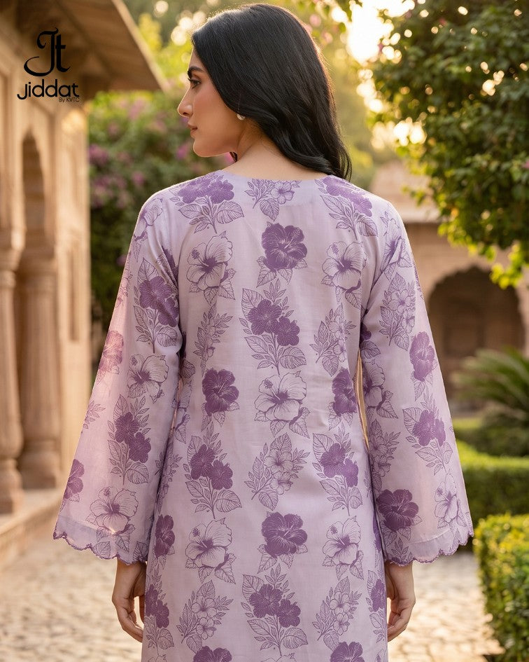 Cambric Lawn Shirt Casual and Semi Formall (Lilac, 1Pc)