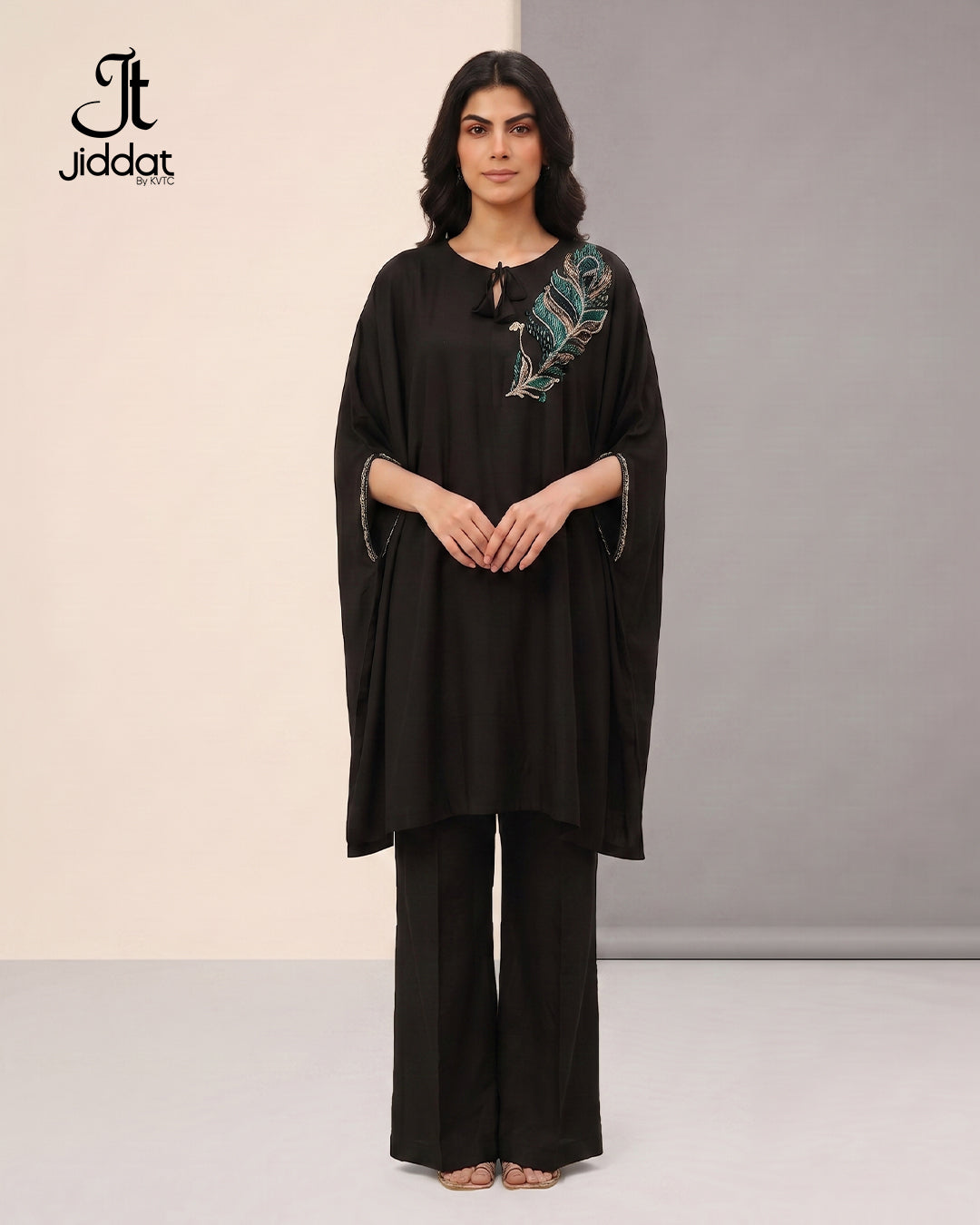 Semi formal suit, Butterfly cape with boot cut pant