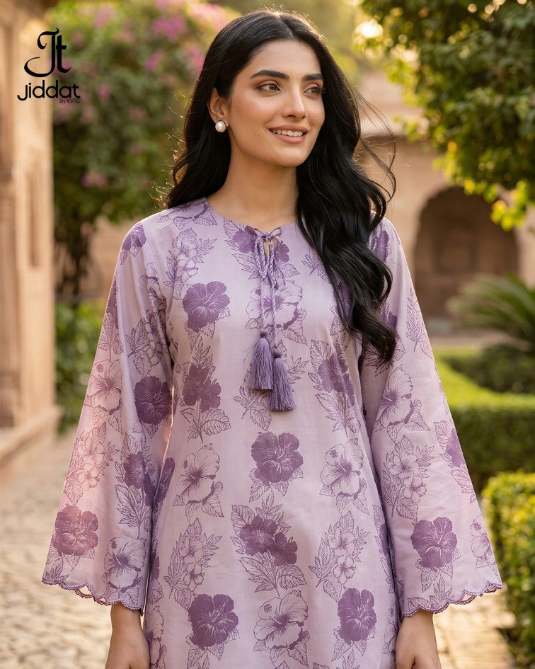 Cambric Lawn Shirt Casual and Semi Formall (Lilac, 1Pc)