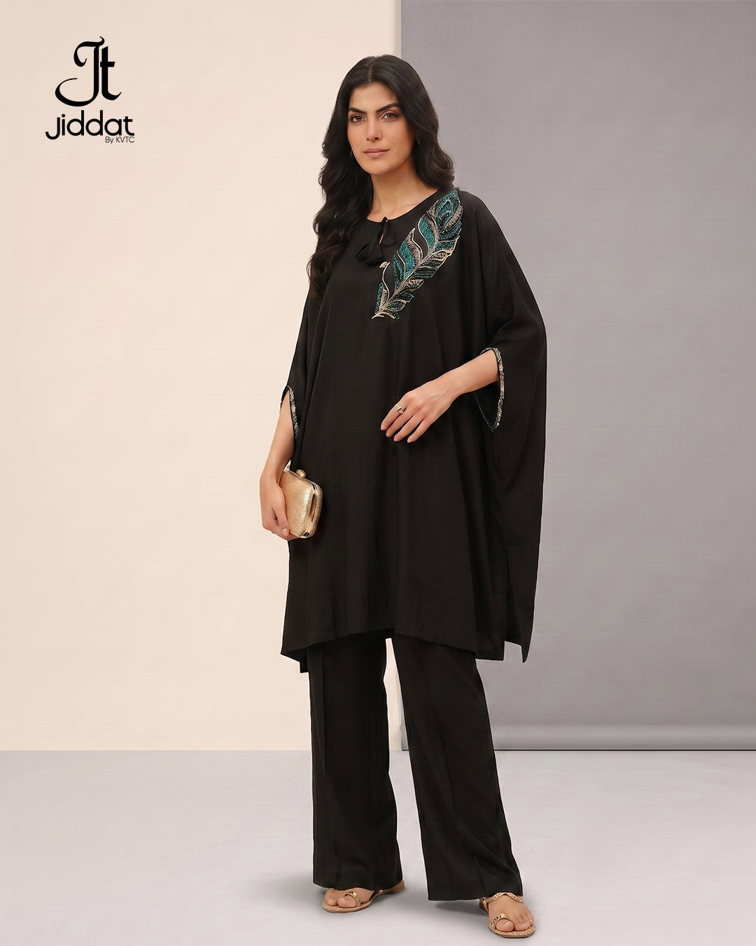Semi formal suit, Butterfly cape with boot cut pant