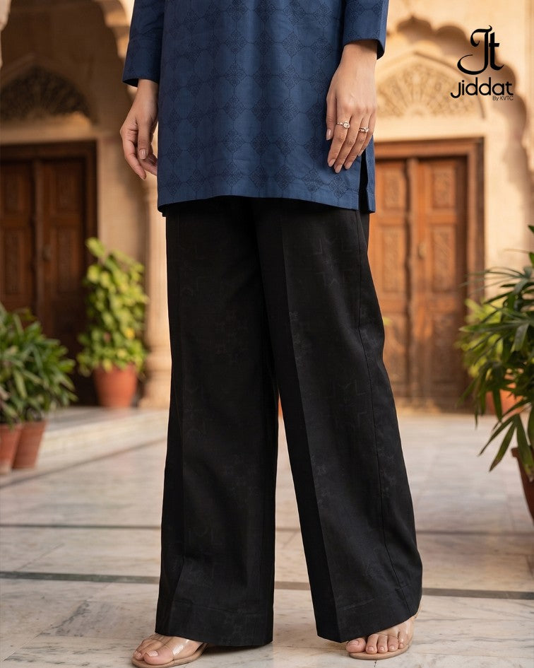 Cambric Lawn Shirt Casual (Navy Blue, 1Pc)