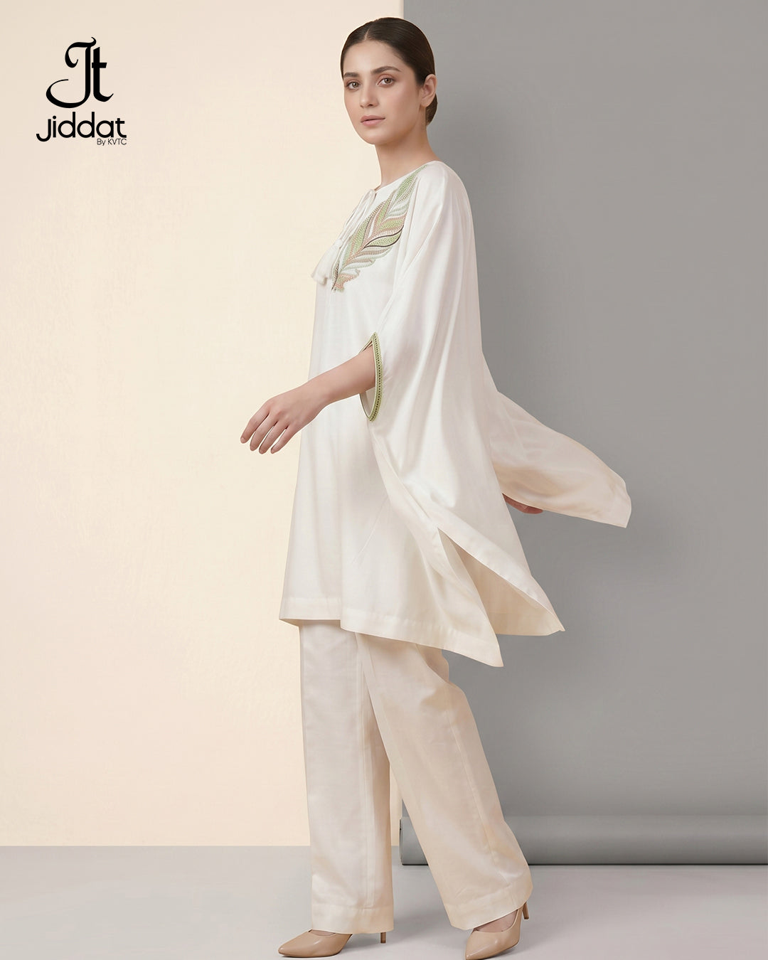 Semi formal suit, Butterfly cape with boot cut pant