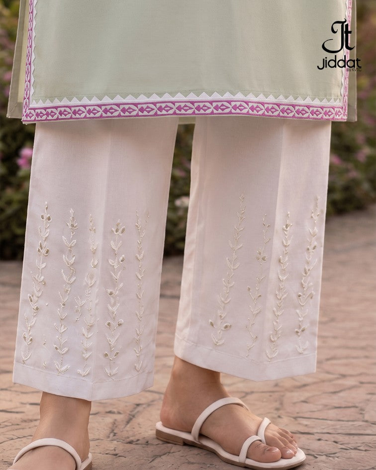 Cambric Lawn Kurti Casual and Semi Formall (Ice Green, 1Pc)