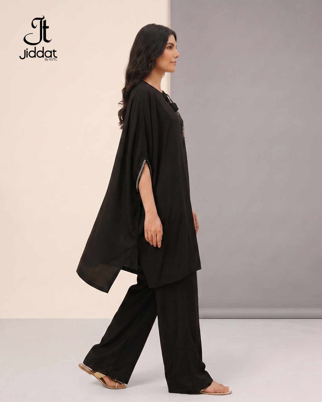 Semi formal suit, Butterfly cape with boot cut pant