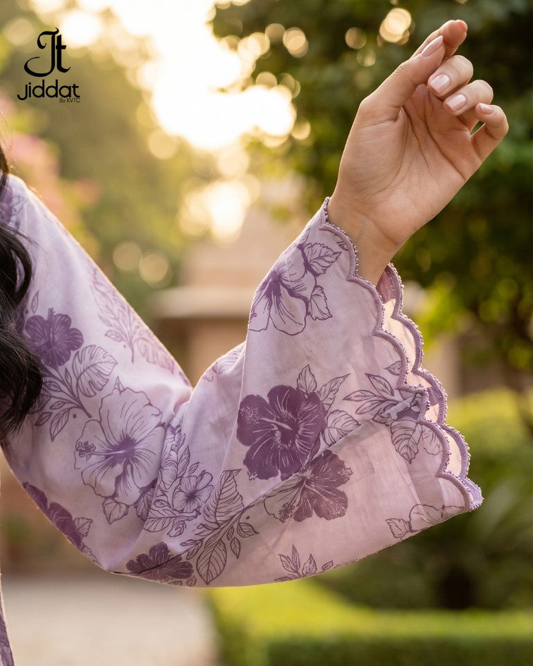 Cambric Lawn Shirt Casual and Semi Formall (Lilac, 1Pc)