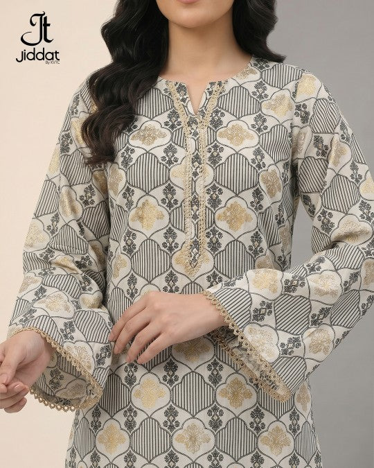Casual Screen-Printed 2PC Suit