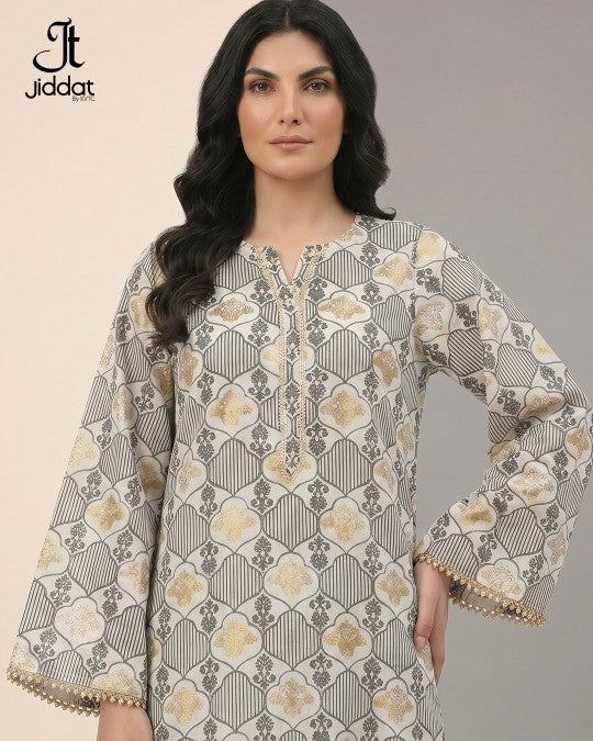 Casual Screen-Printed 2PC Suit