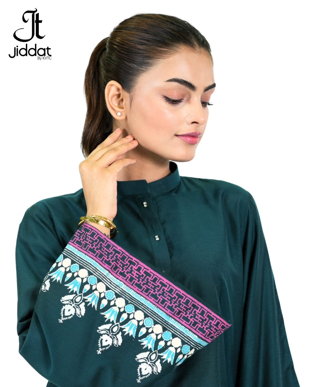 Straight Kurti Egyptian Border Bell Sleeves