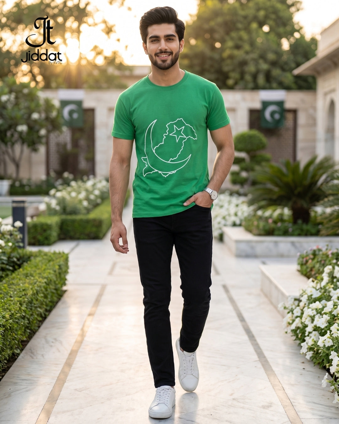 Casual Screen Print Azadi T-Shirt 1 PC