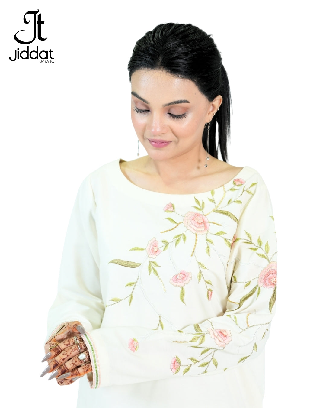 High&Low Shirt with Round hemline / Flared Pant