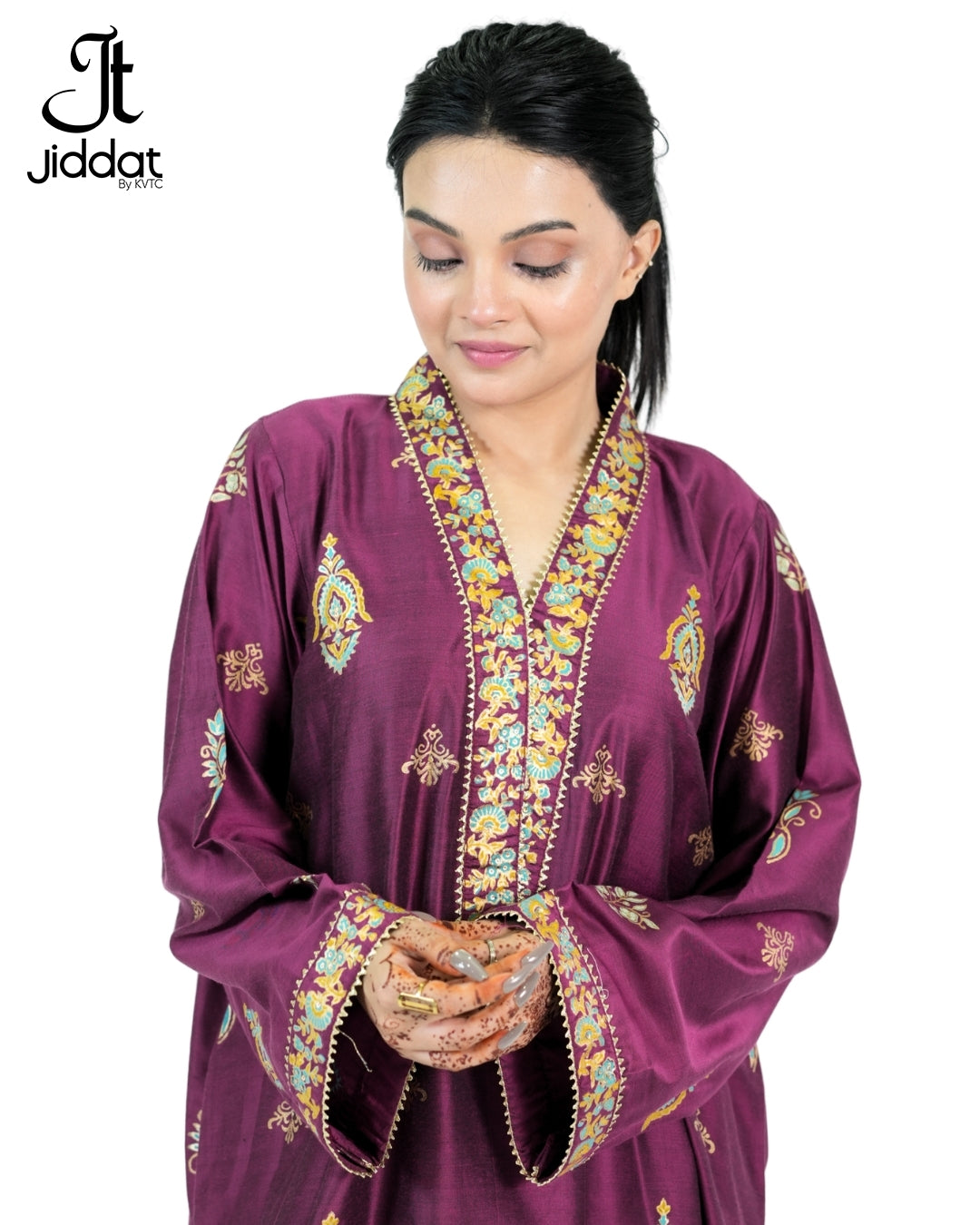 Loose fitted round hemline shirt with Shalwar