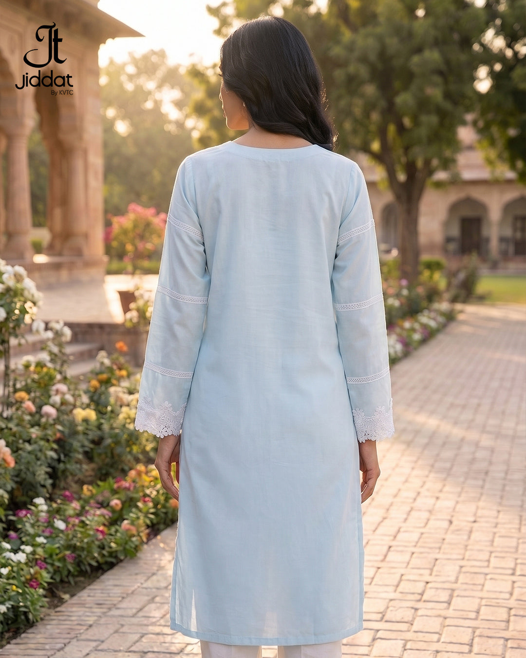 Cambric Lawn Shirt Casual and Semi Formal ( Ice Blue, 1Pc)