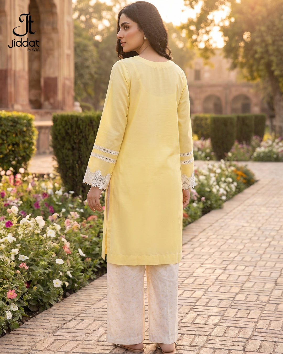 Cambric Lawn Shirt Casual and Semi Formal ( Lemon Yellow, 1Pc)