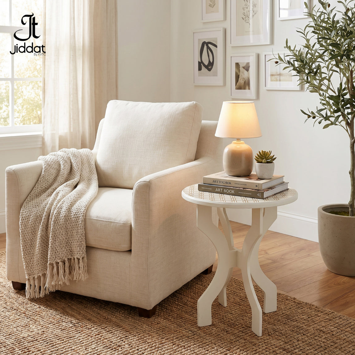 Handcrafted Woodworking  Coffee Table X Shape (White)